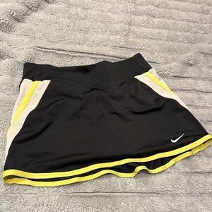 Nike Women's Black Skort with Yellow Trim